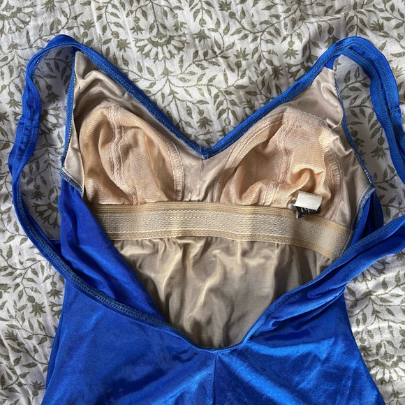 VTG Slim Allure Women’s 14 Blue One Piece Suit Ruched Slimming VTG Silhouette - Picture 13 of 15